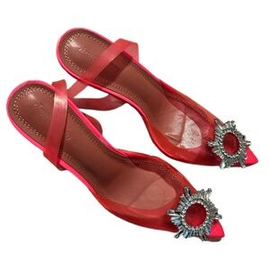 Glass sling rhinestone Slingback Heels